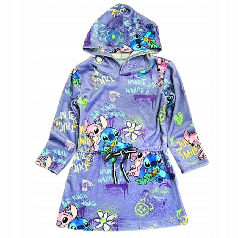 Welurowa sukienka dla dziewczynki Lilo i Stitch